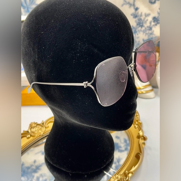 🆕 ALEXANDER MCQUEEN 🧿 NWOT AM0366S 003 Wire Rimmed Butterfly Shaped Glasses - Picture 8 of 16